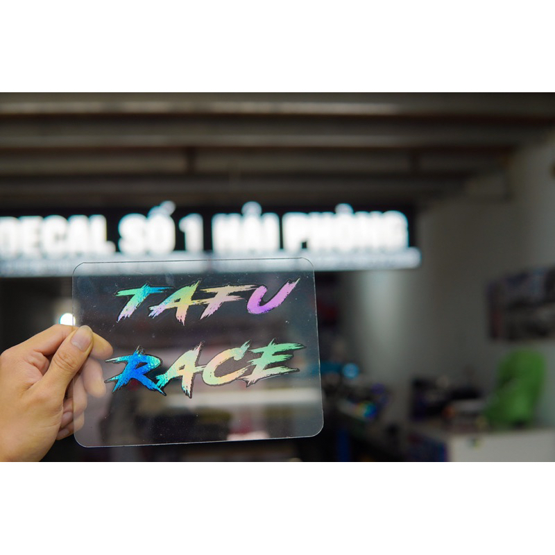 Tem dán xe máy Race -Tafu 7 màu cao cấp chuyển màu theo góc nhìn