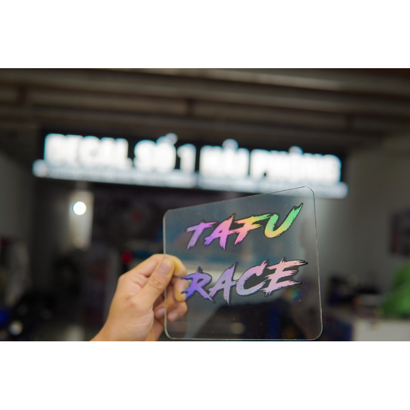 Tem dán xe máy Race -Tafu 7 màu cao cấp chuyển màu theo góc nhìn
