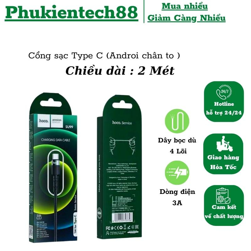 [Type C] Dây sạc Hoco S99 Cáp sạc cổng Type C thiết kế dây bện dù cho điện thoại androi