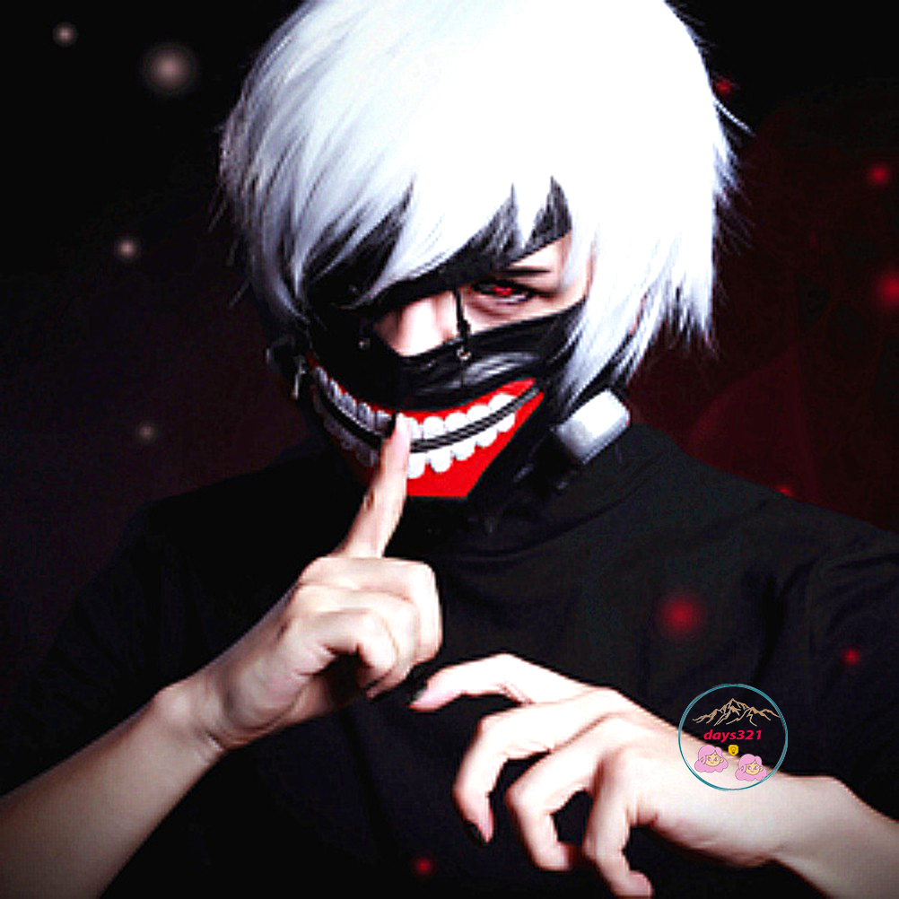 Mặt nạ hóa trang nhân vật Kaneki Ken trong phim Tokyo Ghoul Khẩu trang bịt mặt Ken