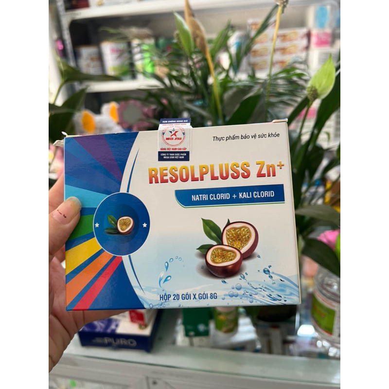 oresol chanh leo resolpluss zn+ hộp 20 gói