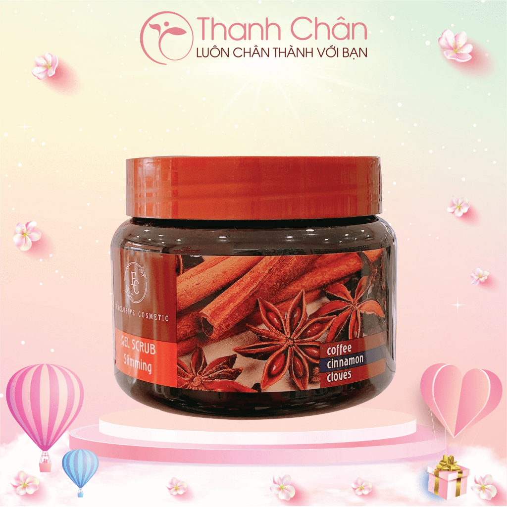 Tẩy Tế Bào Chết Toàn Thân Quế Hồi Exclusive Cosmetics Gel Scrub Coffee Cinnamon Cloves 380g