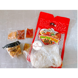 Bánh tráng phơi sương Mỹ Dung vị sốt me, sốt ớt me, sốt ớt đỏ, sốt ớt xanh, top mỡ