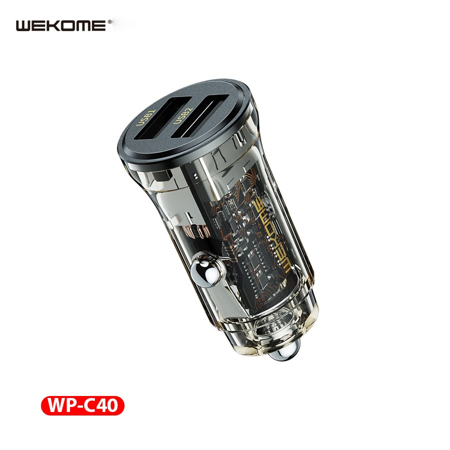 Tẩu Sạc Ô Tô WEKOME WP-C40 15W 2 Cổng Sạc Nhanh USB