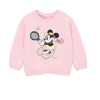 Áo nỉ da cá mickey minnie hồng 1-5Y (có ảnh thật)