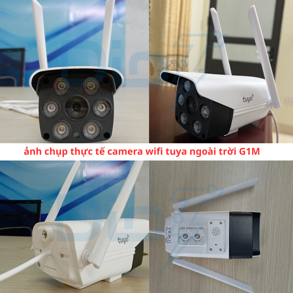Camera wifi tuya 2.0mpx full HD 1920 x 1080p siêu nét chống nước đêm có màu chính hãng
