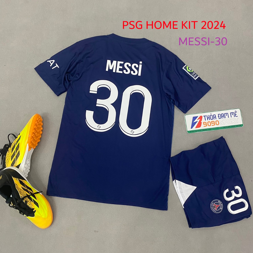 Bộ quần áo bóng đá Ngôi sao Messi PSG sân nhà mới 2024