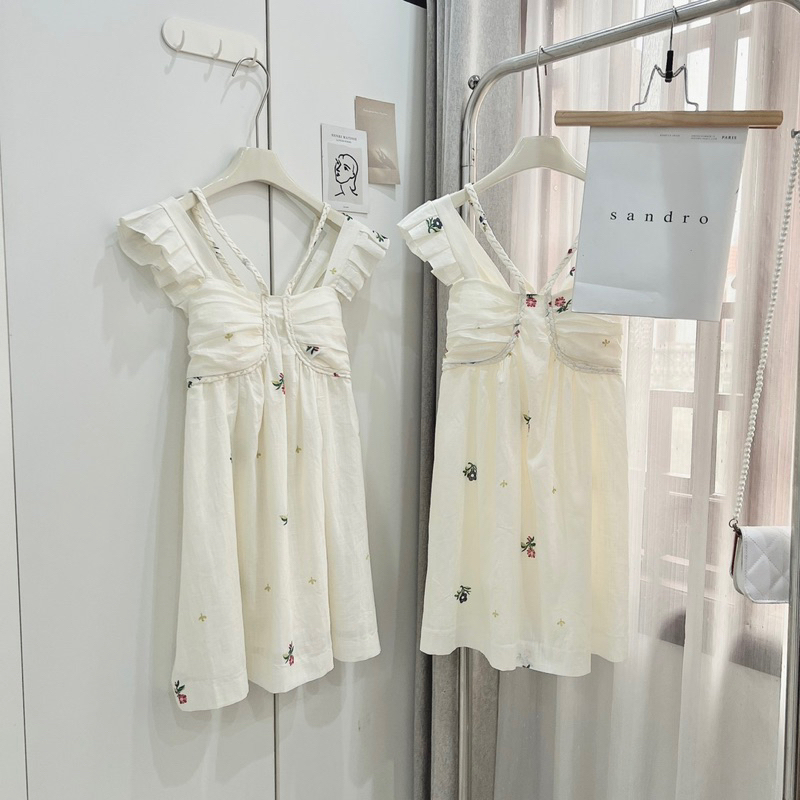 Váy Hoa Line Cánh Tiên 2 Lớp Tết Thừng Có Mút Ngực, Đầm Nữ Dáng Babydoll Có Ảnh Thật | BigBuy360 - bigbuy360.vn