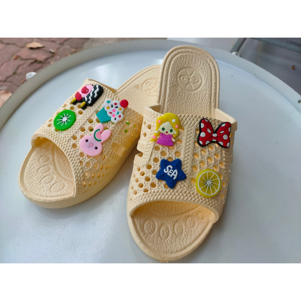 Dép tổ ong THÁI siêu nhẹ Kèm Sticker dễ thương cho nữ đủ màu from rộng siêu bền