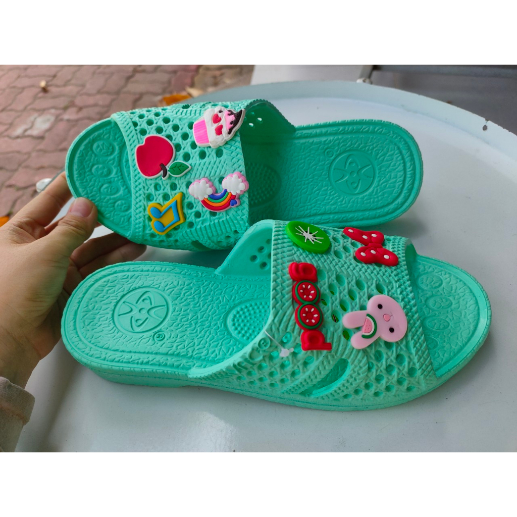 Dép tổ ong THÁI siêu nhẹ Kèm Sticker dễ thương cho nữ đủ màu from rộng siêu bền