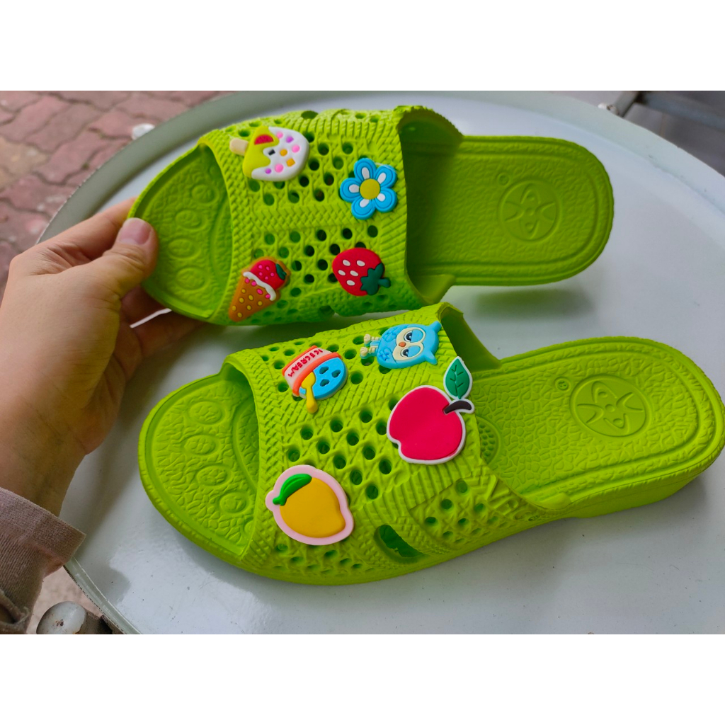 Dép tổ ong THÁI siêu nhẹ Kèm Sticker dễ thương cho nữ đủ màu from rộng siêu bền