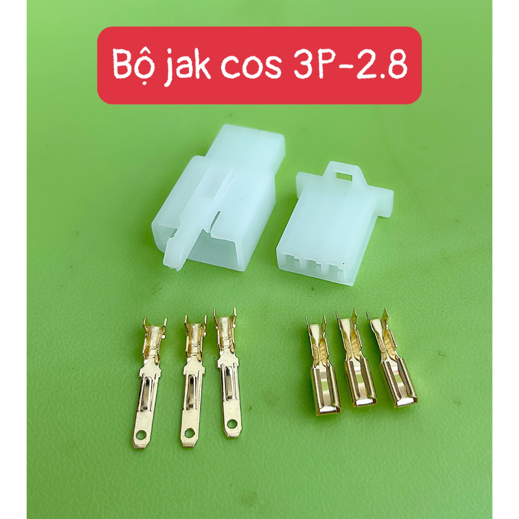 Jack nhựa 2P+ Cos 2.8 Gắn oto xe máy