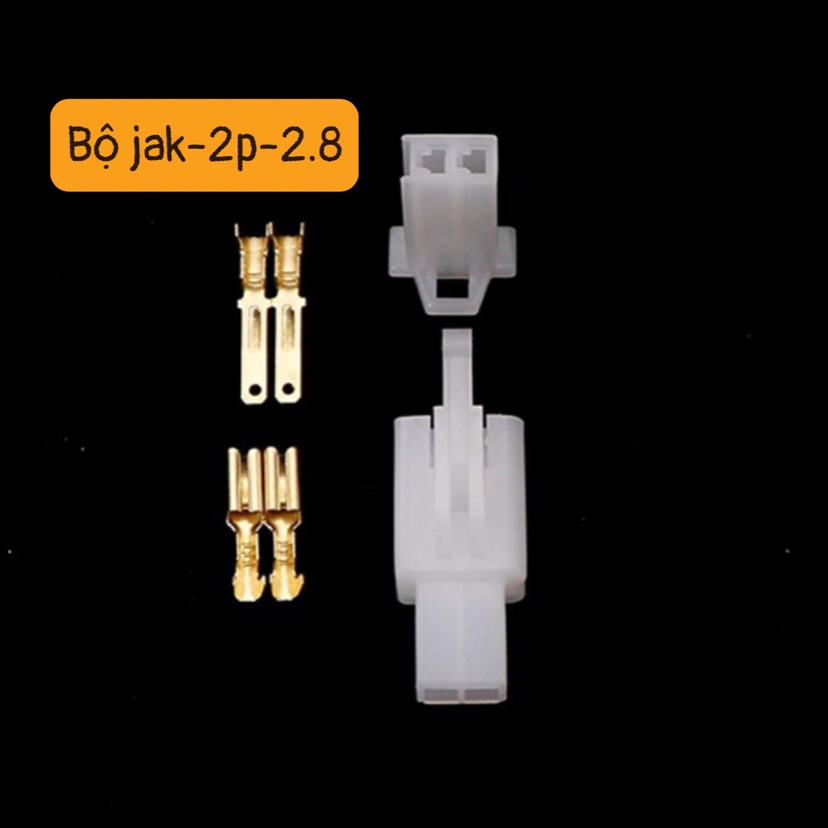 Jack nhựa 2P+ Cos 2.8 Gắn oto xe máy