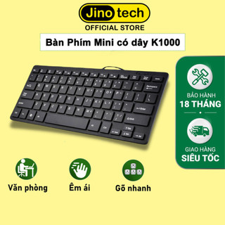 Bàn phím Mini JINOTECH K1000 USB - Full Box- Chất Lượng Tốt, Kiểu Dáng Nhỏ Gọn, Bảo Hành 6 Tháng