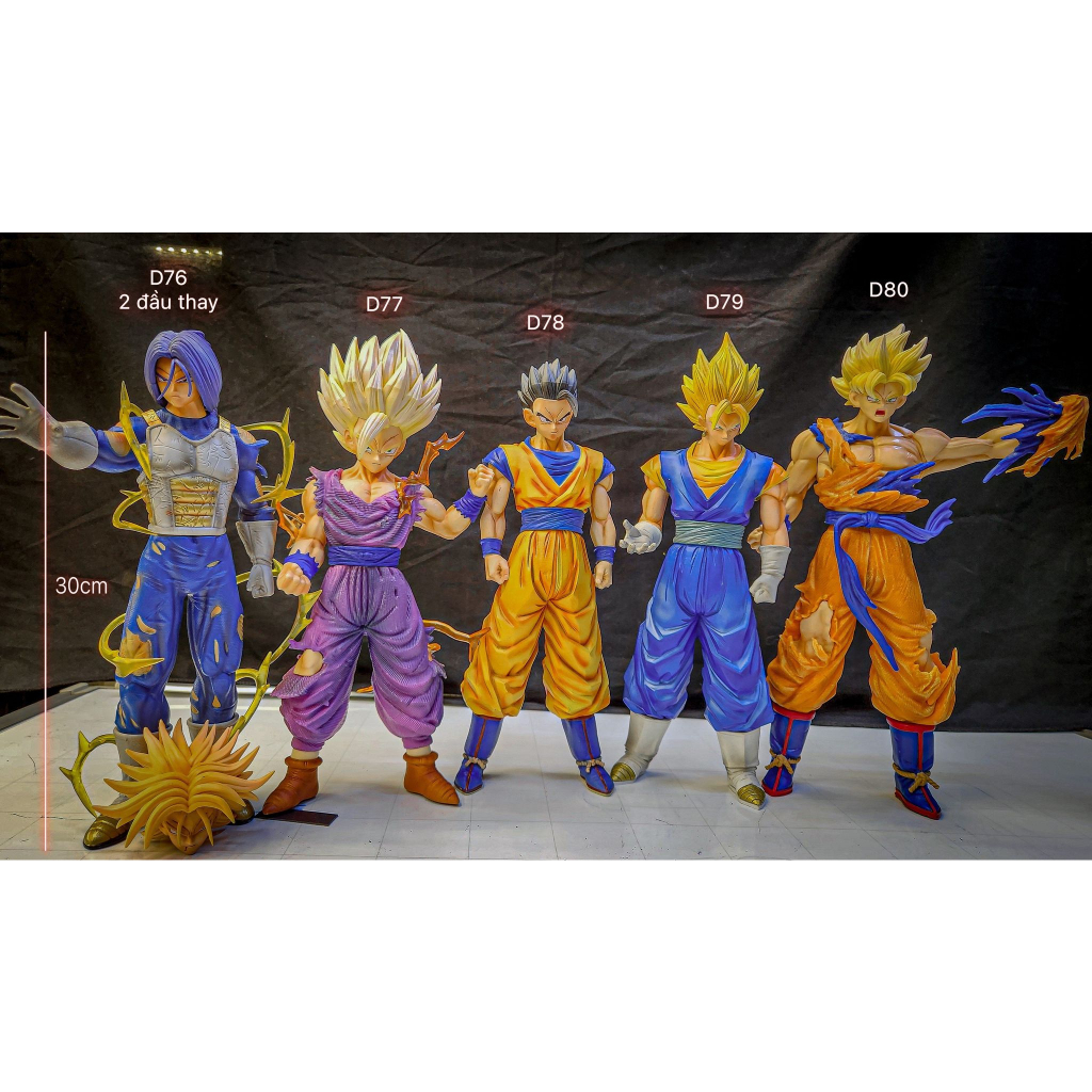Mô hình Dragon Ball -Nhân vật DragonBall-Gogeta-SonGoku-Broly-Vegeta-SuperSaiyan-Vegito - Cao 33cm