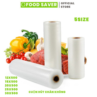 Cuộn túi hút chân không một mặt nhám túi hút chân không thực phẩm dạng cuộn dùng cho tất cả các máy hút chân không