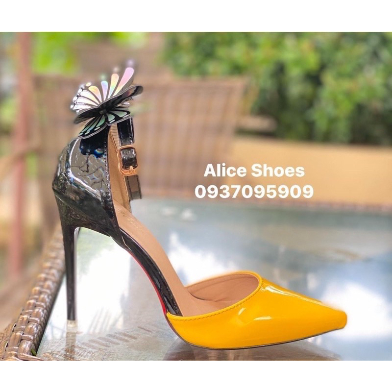 Giày Dép Bupber Cao Gót Phối Xoàn Chéo 9P - -Hàng VNXK Cao Cấp - Full Size 34-42