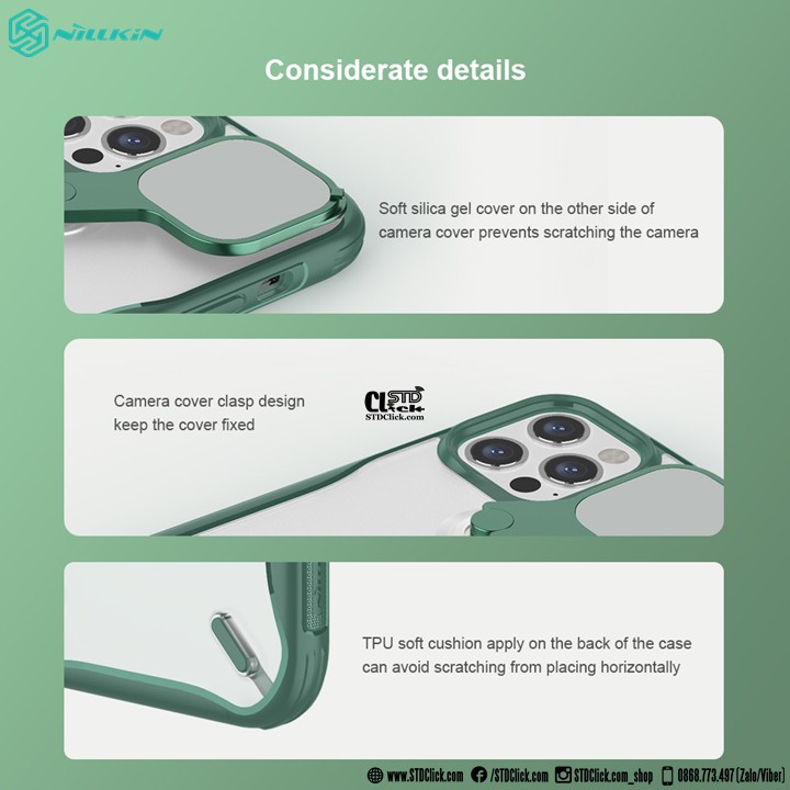 ỐP LƯNG IPHONE 12 - 12 PRO NILLKIN CYCLOPS CÓ STANDEE CHÍNH HÃNG HÀNG CHUẨN