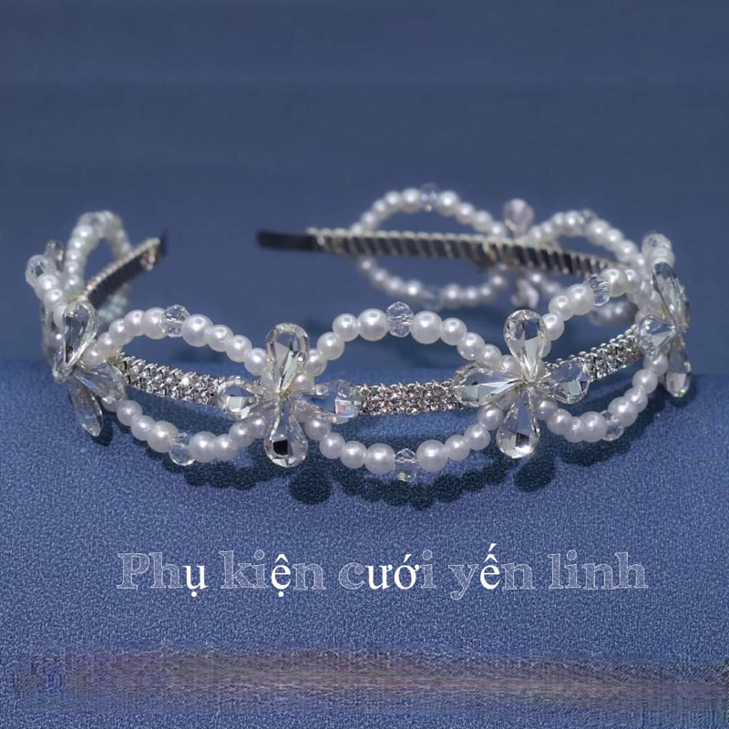 Cài tóc cô dâu bán cả bộ như ảnh