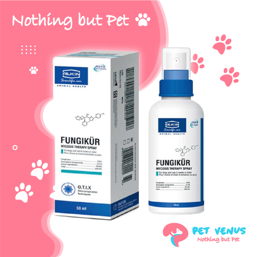 Xịt Nấm Alkin Fungikur 50ml Xịt Nấm Da Cho Chó Mèo PetVenus