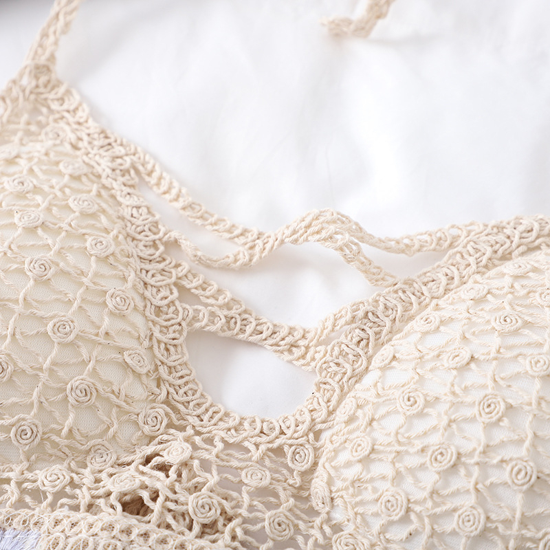 Áo bra đi biển bikini len móc, Đồ bơi mùa hè 2023
