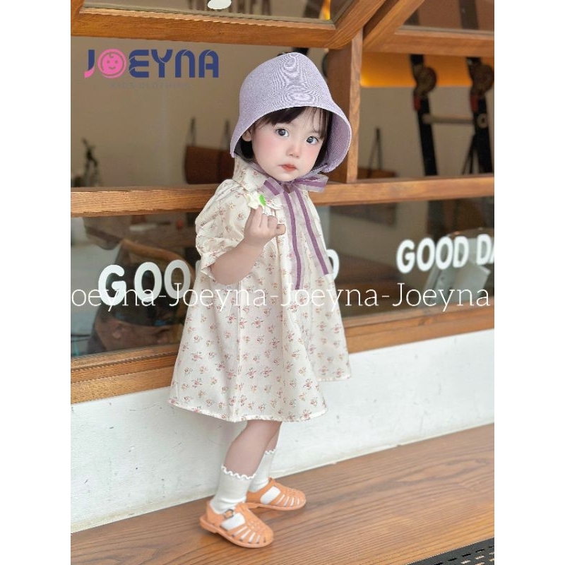 Váy sơ mi hoa babydoll cực xinh yêu cho bé gái