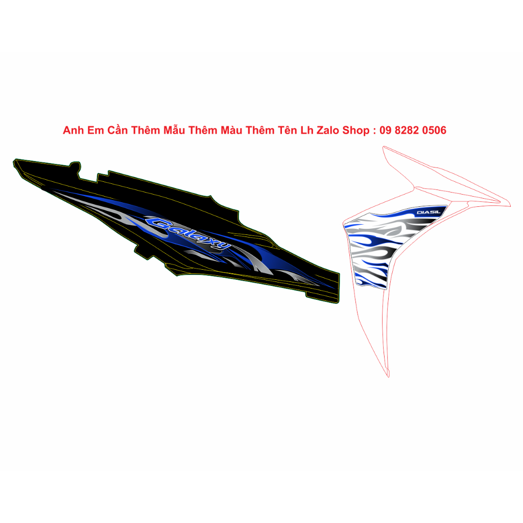 TEM LỬA GALAXY XE XANH TRẮNG