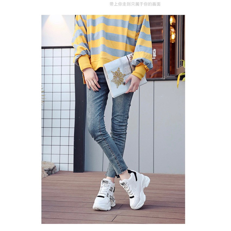 Giày thể thao thời trang độn đế 10,5cm
