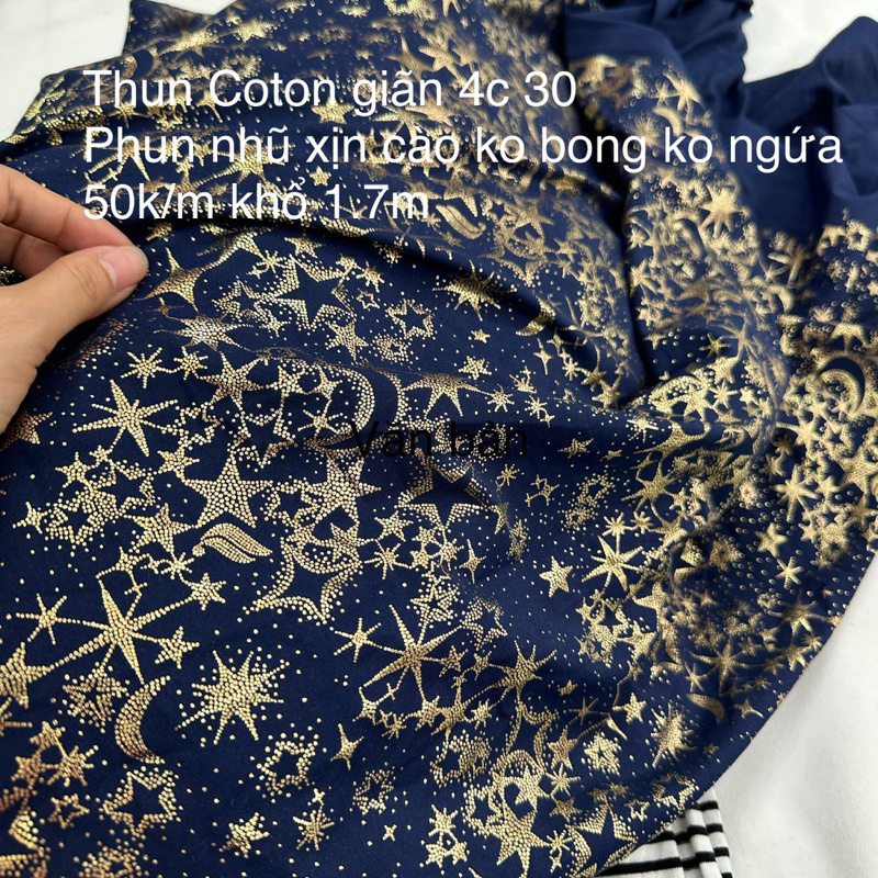 Vải  thun cottonsiêu mát 100% cotton mát - co giãn tốt