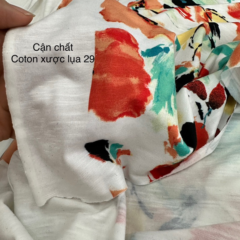 Vải  thun cottonsiêu mát 100% cotton mát - co giãn tốt