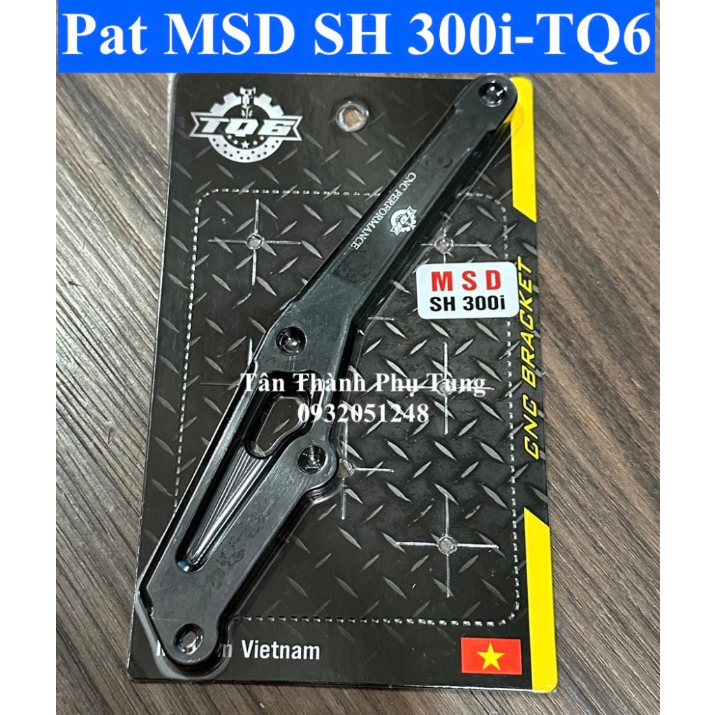 Pat MSD gắn SH 300i, SH 350i nhôm CNC- màu đen ( TQ6)