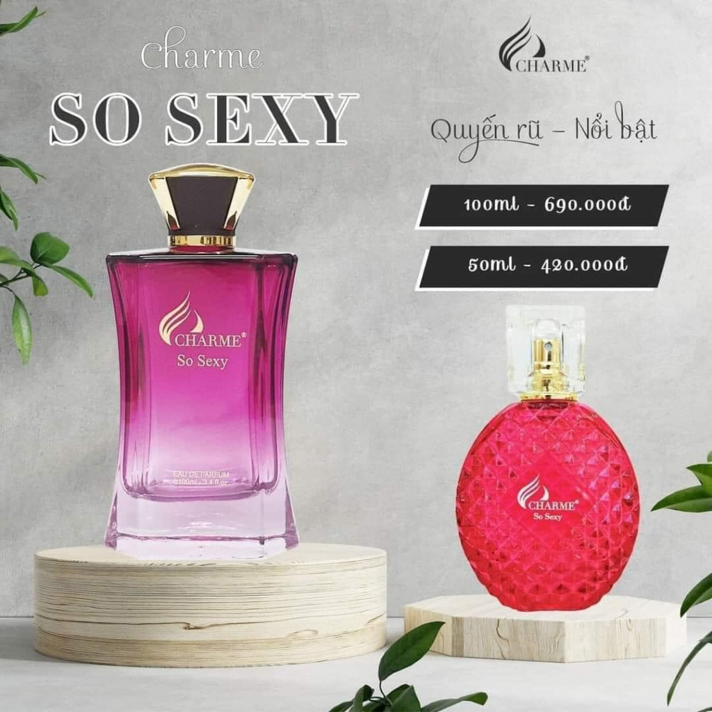 Nước hoa nữ Charme So Sexy thơm lâu, mùi hương hoa hồng, tươi mát sảng khoái, lưu hương lâu dung tích 100ml