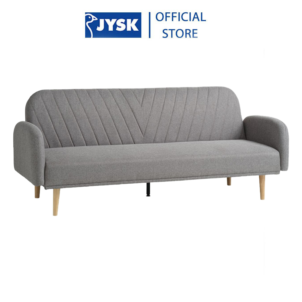 Sofa giường | JYSK Paradis | vải polyester | xám nhạt | R209xS80/104xC80cm