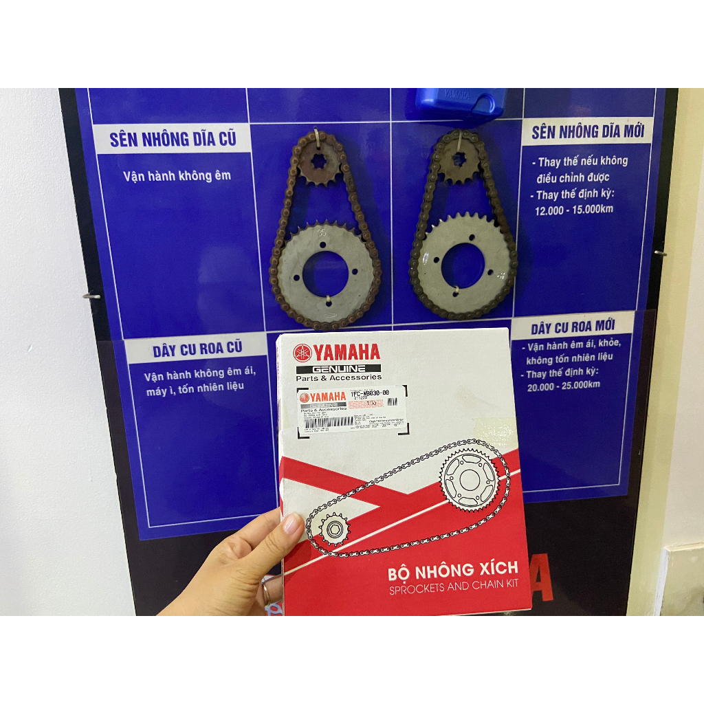 Bộ nhông sên xe Sirius FI  hàng chính hãng YAMAHA