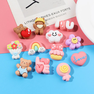 (Hàng sẵn+được chọn mẫu) Sticker/jibbitz/ Charm 3D  có nút cài gắn dép có lỗ dép cross hình cute siêu đẹp được chọn mẫu