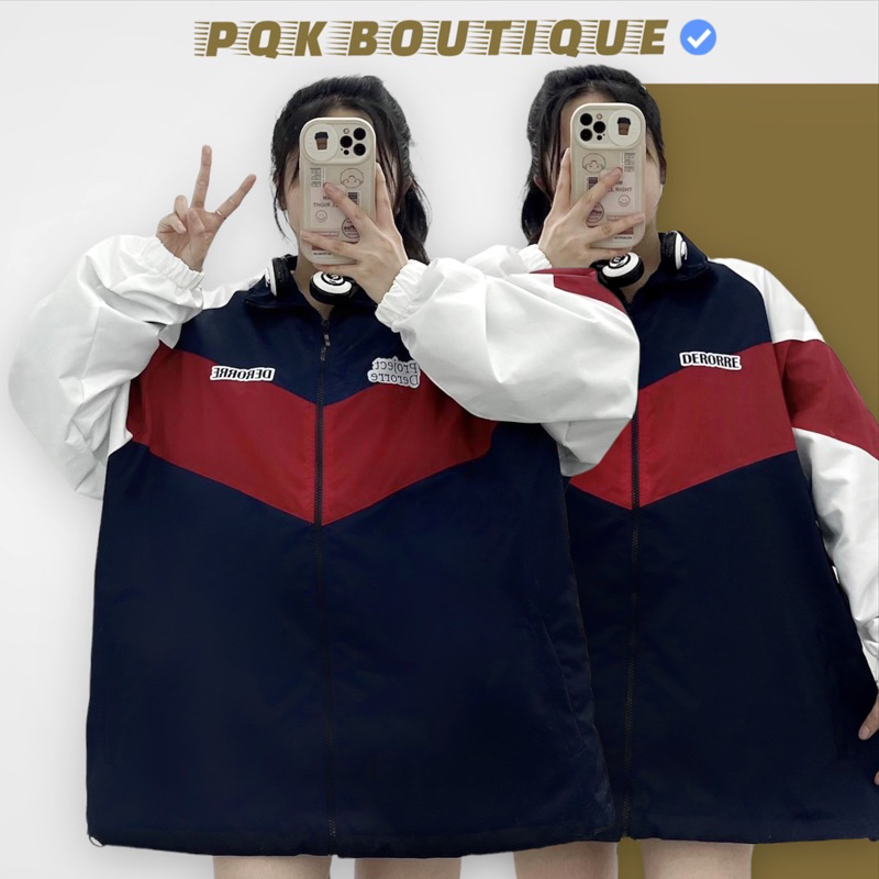 Áo Khoác Dù Local Brand Form Rộng 2 Lớp Nam Nữ Chữ D DERERO - PQK BOUTIQUE