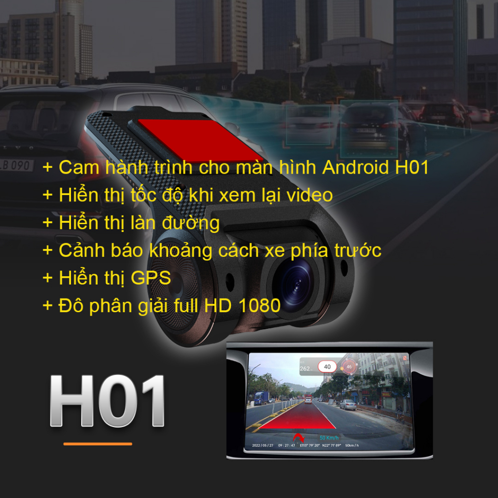 Camera hành trình U2 full hd 1080 siêu nét Cắm màn hình Android APP ADAS cam siêu nét quay đêm tốt lưu tốc độ | BigBuy360 - bigbuy360.vn