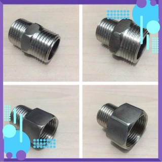 Combo 2 cái Nối 2 đầu ren, kép inox, ren trong ren ngoài inox 21