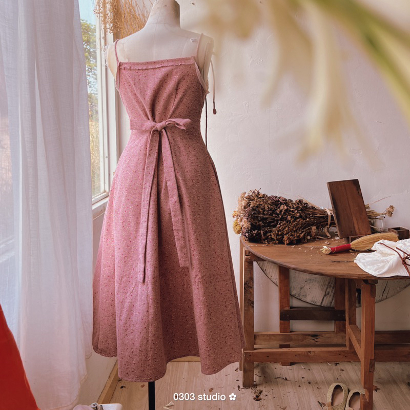 | 0303 studio | Đầm linen 2 dây dáng A - dòng Lan Chi
