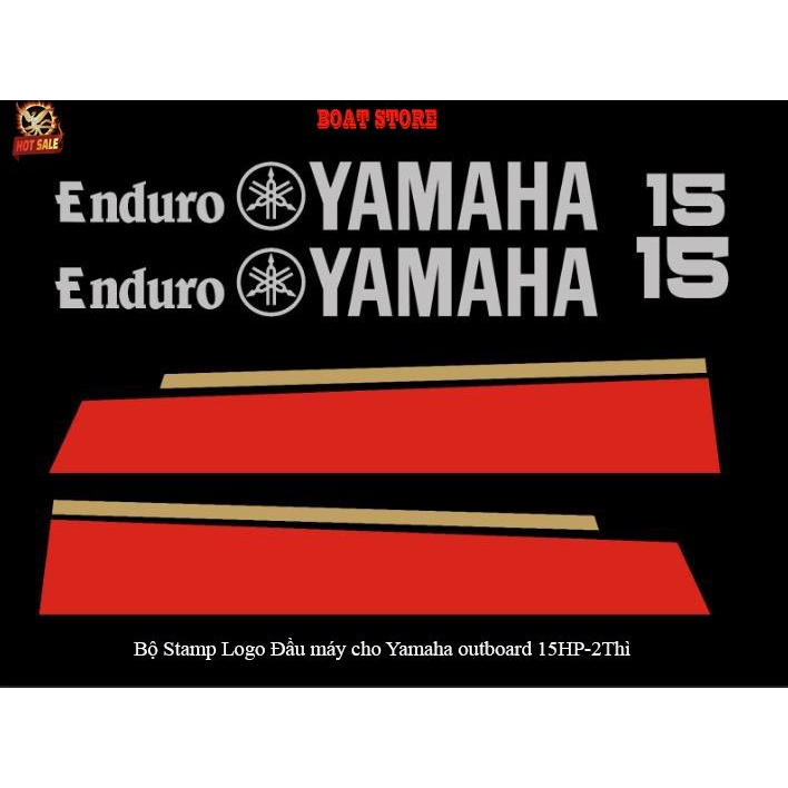 [ Bộ Đề Can Chữ-Số] Dán Đầu Máy Yamaha 15HP-2Thì,Đề Can Dán Đẹp-Sắc Nét Có 3 Mẫu Lựa Chọn-BOAT STORE