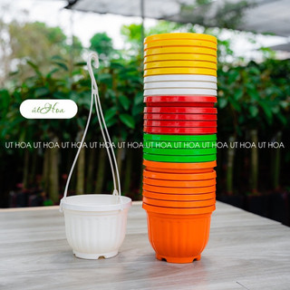 Chậu treo bí mini trồng sen đá, hoa kiểng (kèm dây treo)
