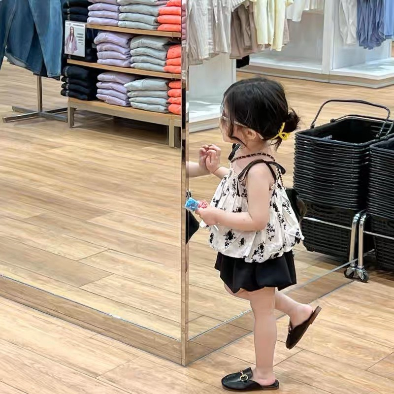 Quần áo bé gái- Set Áo 2 Dây Hoa Nhí Chun Ngực Xinh Xắn Cho Bé 1-8 Tuổi
