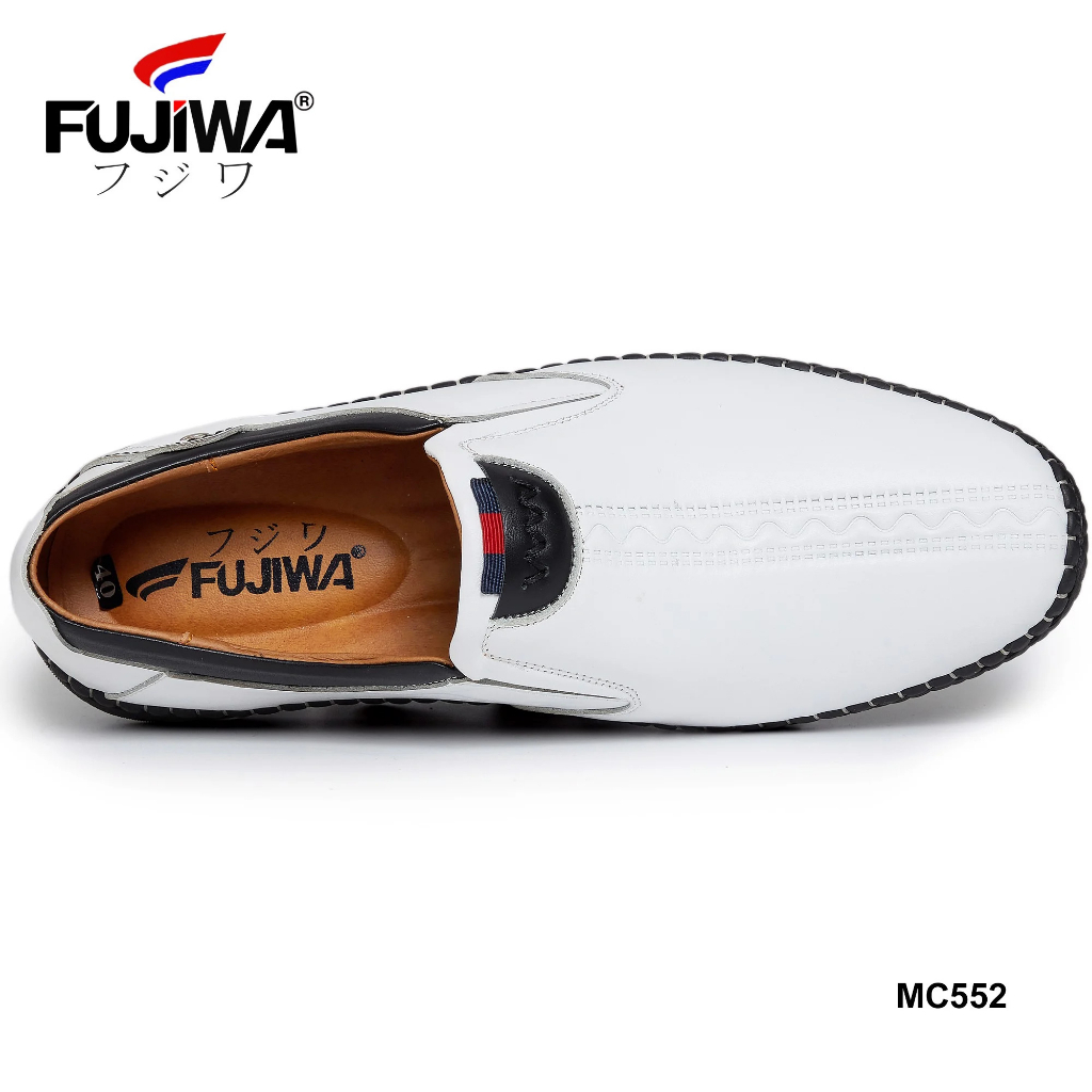 Giày Lười Da Bò Nam FUJIWA - MC552. Da Thật Cao Cấp, Đế Cao Su Non. Form Giày Chuẩn Size. Size:  38, 39, 40, 41, 42, 43