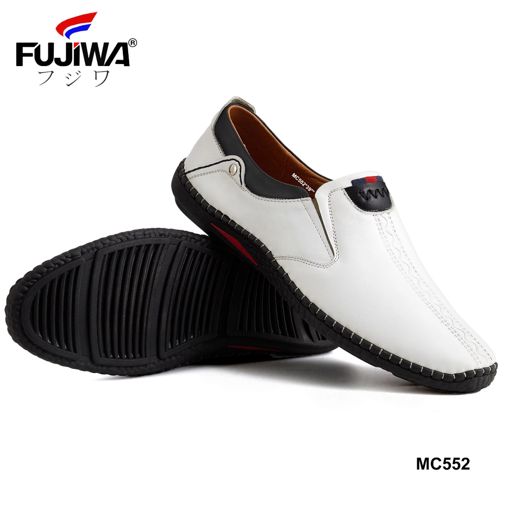 Giày Lười Da Bò Nam FUJIWA - MC552. Da Thật Cao Cấp, Đế Cao Su Non. Form Giày Chuẩn Size. Size:  38, 39, 40, 41, 42, 43