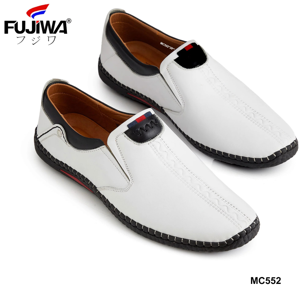 Giày Lười Da Bò Nam FUJIWA - MC552. Da Thật Cao Cấp, Đế Cao Su Non. Form Giày Chuẩn Size. Size:  38, 39, 40, 41, 42, 43