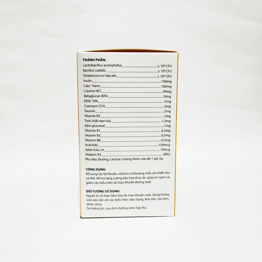 Men Biolactomin Gold - Cân Bằng Hệ Tiêu Hóa Đường Ruột, Chống Táo Bón, Kích Thích Ăn, Tăng Cường Sức Đề Kháng - H 30 Gói