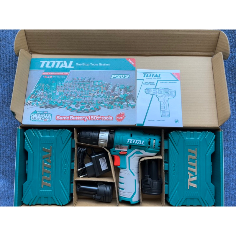 MÁY KHOAN BÚA DÙNG PIN TOTAL 12V TIDLI1232 TIDLI12201 TOSLI23022