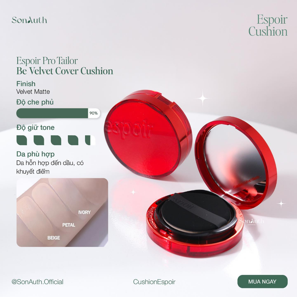 Phấn nước Espoir Pro Tailor Be Velvet Cover Cushion