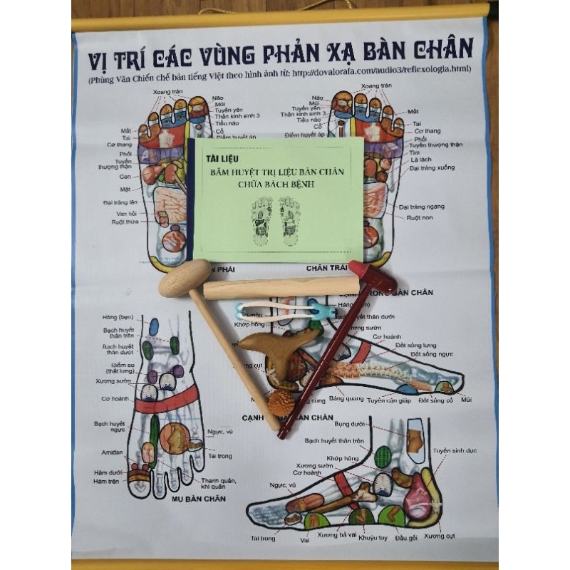 Bộ dụng cụ bấm huyệt trị liệu bàn chân