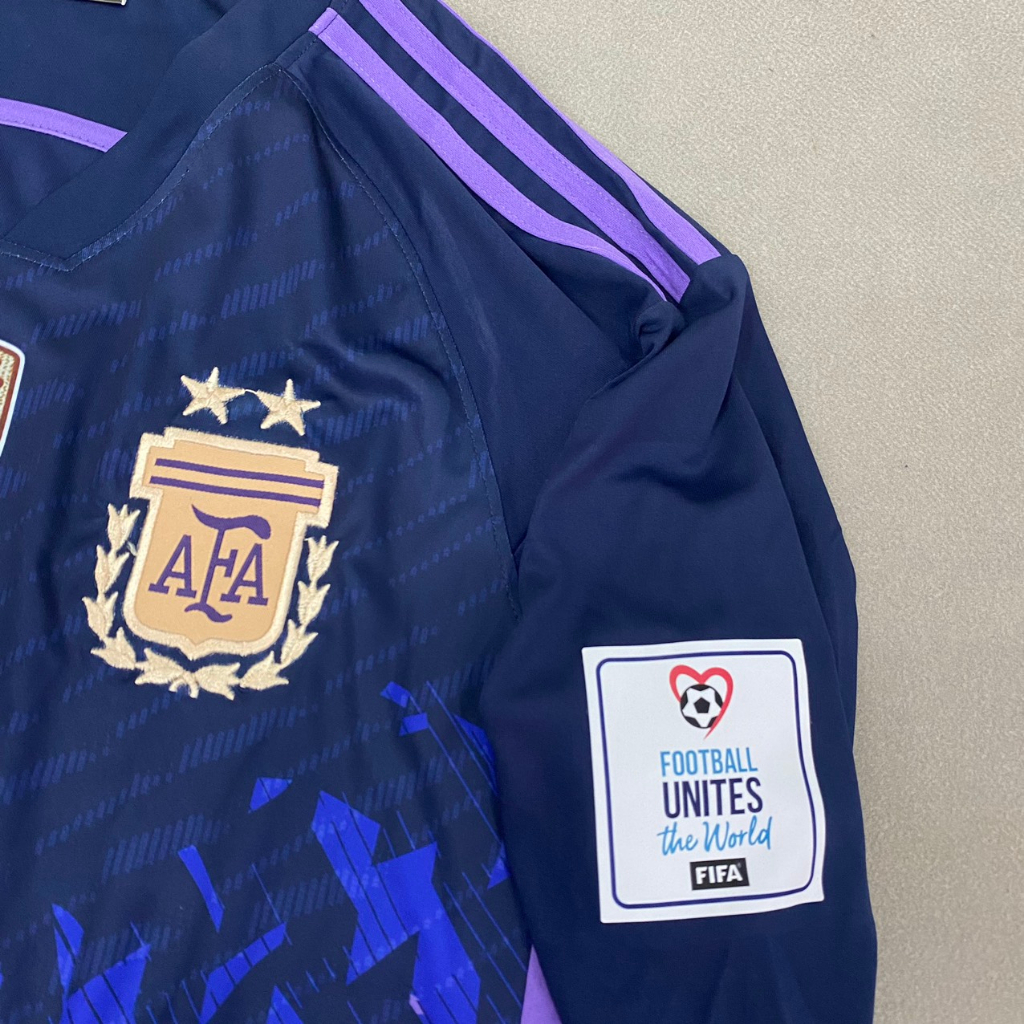 Bộ quần áo bóng đá Argentina xanh tím DÀI TAY FLG WC2022